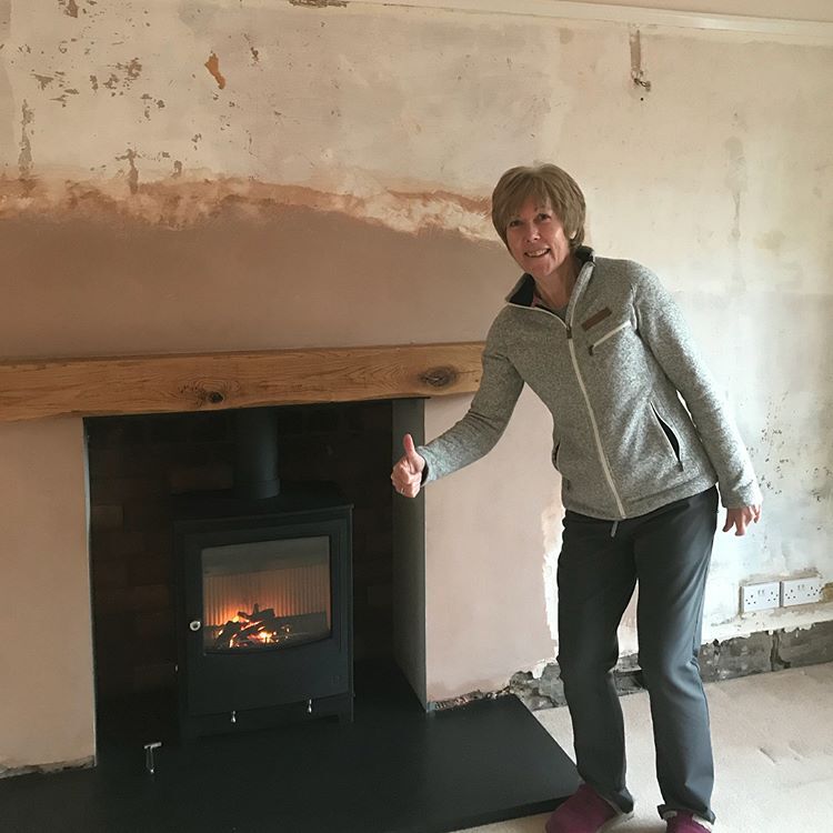 Log burner installed by Cottage Stoves Wirral